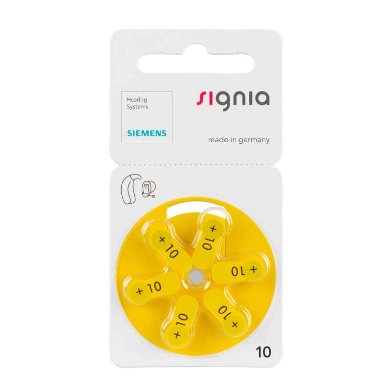 Signia-Zubehör Zubehör Hörgerätebatterien Siemens Signia S 10